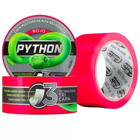 Cinta Pynthon multiuso 48mm x 9mt adhesiva fibrada alta resistencia