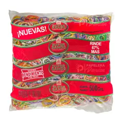 Banditas elasticas color 100% latex Super Bands Nº40 2mm bolsa 500gr