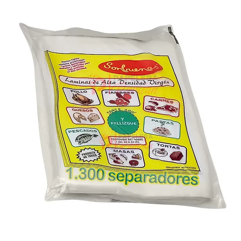 Folex 20x25 separadores de comida y freezer pack de 1 kilogramo