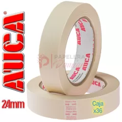 Cinta autoadh. papel AUCA 24mmx50mt Caja x36