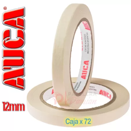 Cinta de papel precio 12mm AUCA rollo de 50 mt adhesiva