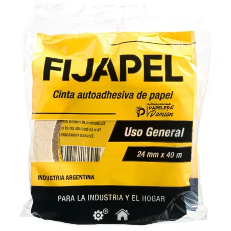 Cinta de papel precio 24mm Fijapel 40 mt Caja de 36 rollos