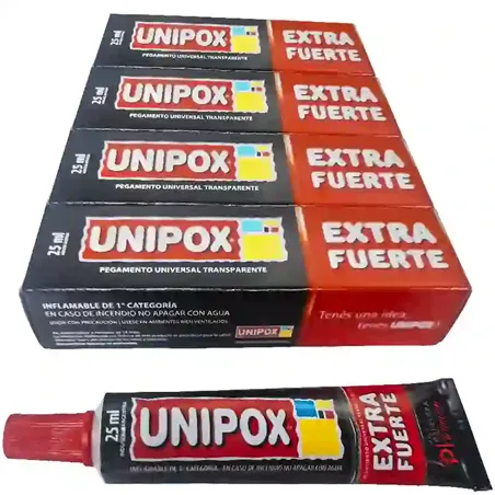 Unipox Extra Fuerte Pegamento universal pomo 25 ml Pack 6 unidades Adhesivo 