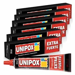 Unipox Extra Fuerte Pegamento universal pomo grande 100 ml Adhesivo Pack 6 unidades