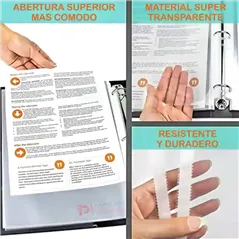 Folios oficio EXTRA FUERTE Luma polipropileno 100 folios 11 perforaciones