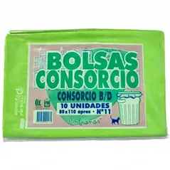 Bolsa de consorcio verde 80x110 basura residuo reciclaje Son Buenas