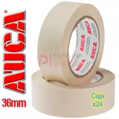 Cinta autoadh. papel AUCA 36mmx50mt Caja x24