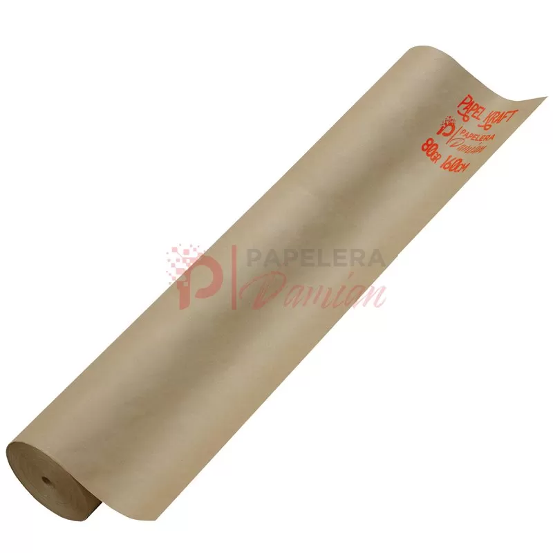 Papel kraft o Papel madera rollo o bobinas de 160cm tizados