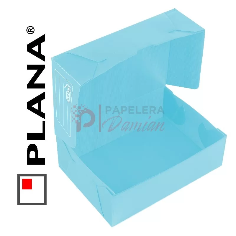 Cajas archivo oficio plasticas PLANA tapa volcada 12cm 701