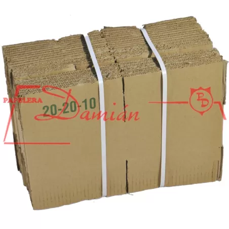 Caja cartón corrugado 20x20x10 pte 25
