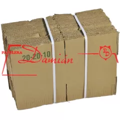 Caja cartón corrugado 20x20x10 pte 100