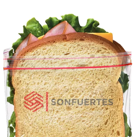 Bolsas Zipper tipo Ziploc cierre hermetico 17x25 paquete 100u para guardar sandwiches