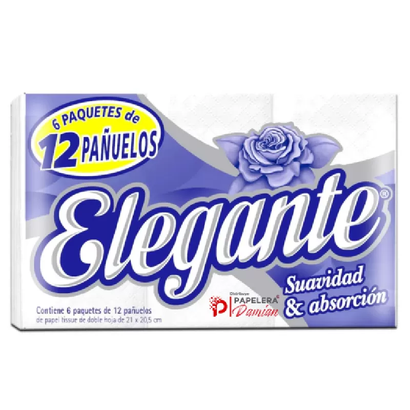 Pañuelos Elegante 6 pack x 12 pañuelos